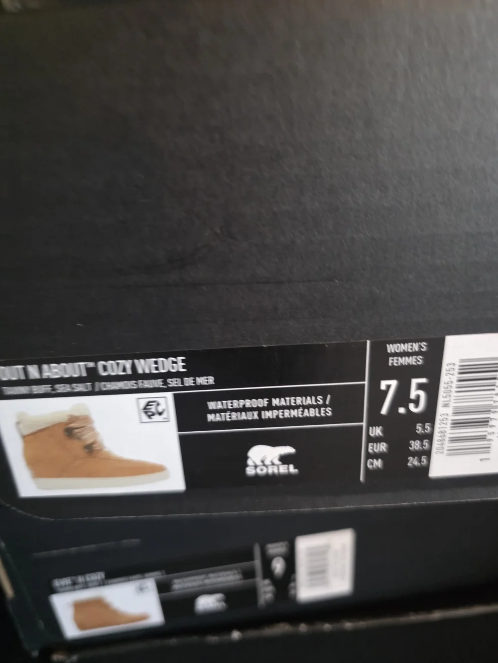 Sorel Kinetic Cozy Shearling-Trim Tan Women's Size 7.5